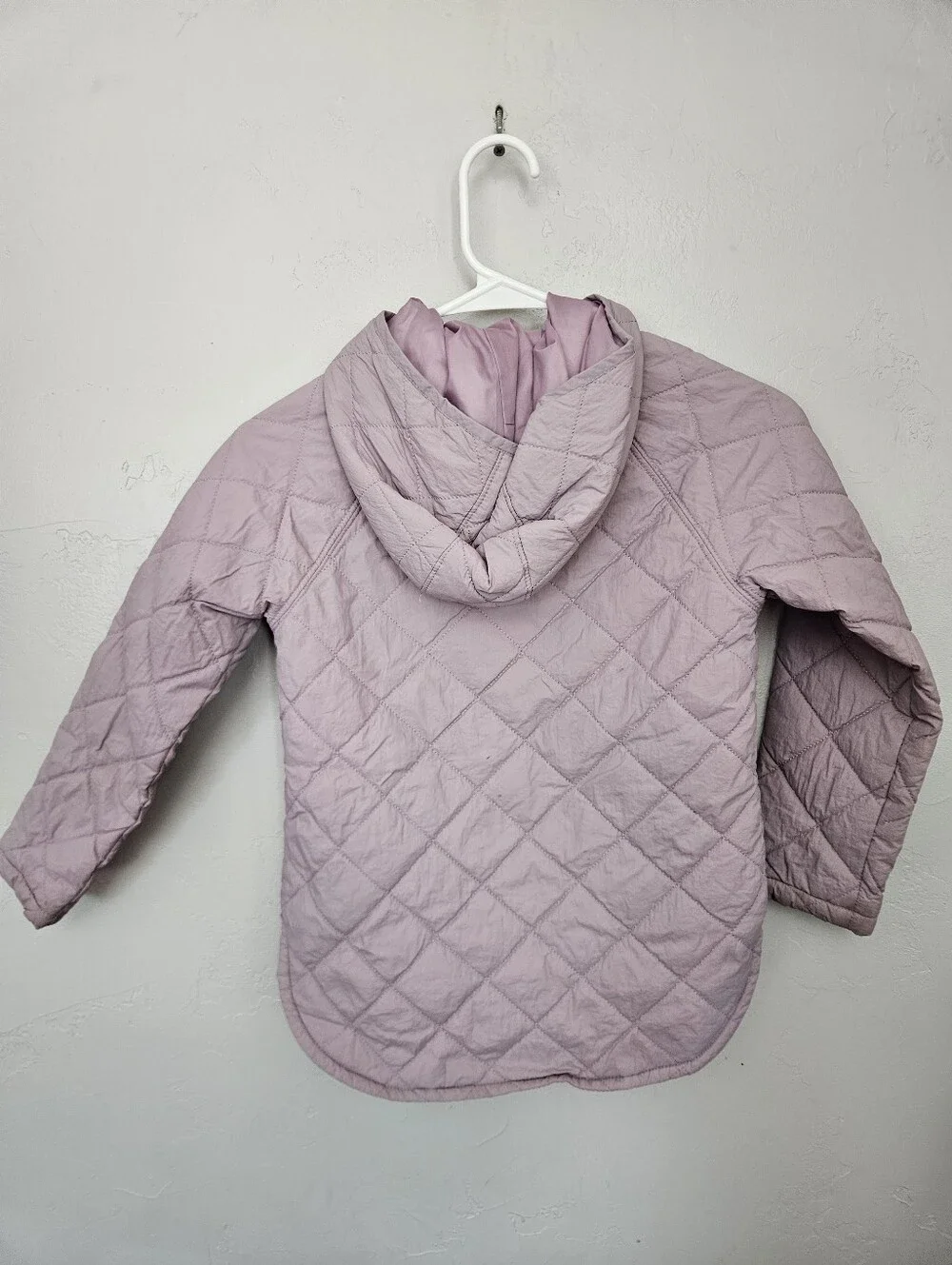 Wonder Nation Girls Small 6 Quilted Hooded Jacket in Light Dusty Purple Lilac